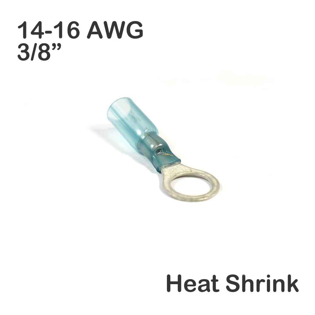 thumbnail image 2 of ACDC Wire & Supply Heat Shrink Ring Terminals – 12-10 AWG, Yellow/Blue/Red, Taiwan 2 of 3