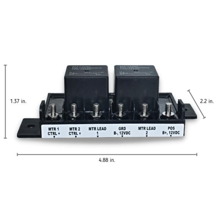 Tomtop-auto 6 Terminal Relay Module – For Tarp, Winch Motor, Snow Plow Lift – Forward/Reverse, S033-2248-TOM
