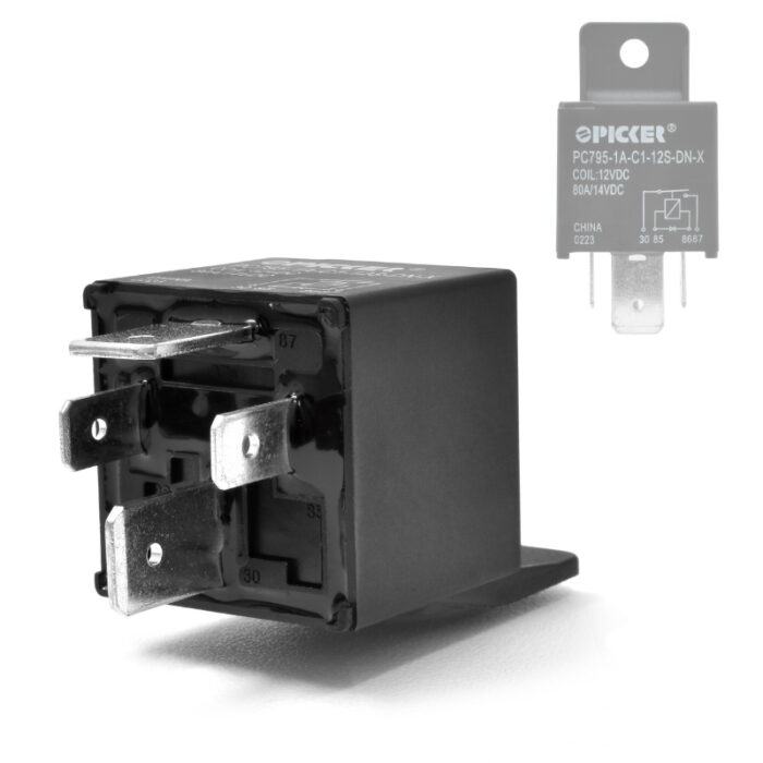 thumbnail image 2 of Picker Boat Relay PC792E-1C-C1-12S-N-X - 12VDC, 40A - New Marine Electrical Relay 2 of 6
