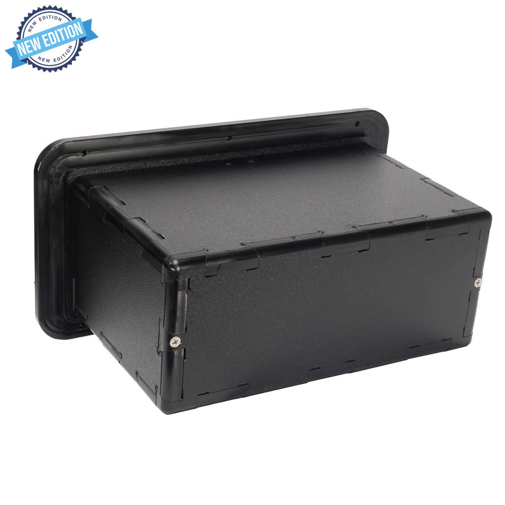 thumbnail image 2 of Trimmed Out Boat Glove Box – Stainless Steel – 6" X 10.5" X 8" Deep 2 of 6