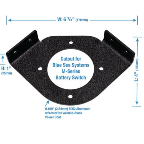 Corner Bass Boat Battery Disconnect Switch Bracket