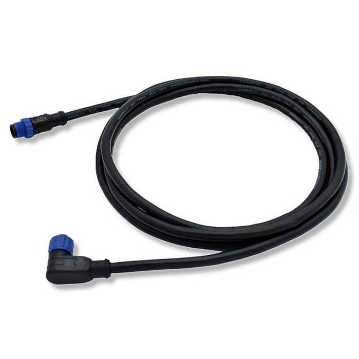 NMEA 2000 right angle cable with waterproof 5-pin connectors for marine electronics