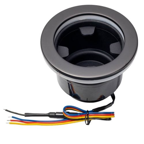 RGB Lighted Ring Cup Holder – Matte Black PVD