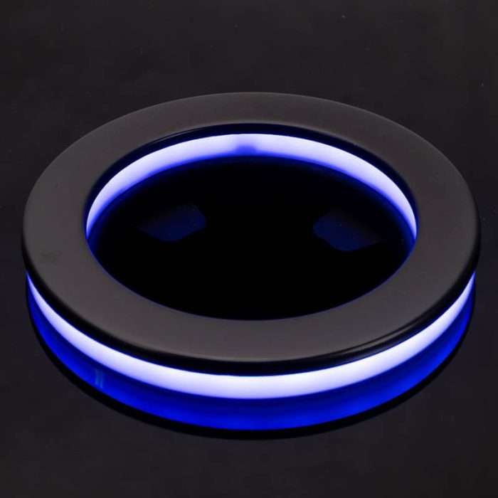 RGB Lighted Ring Cup Holder – Matte Black PVD