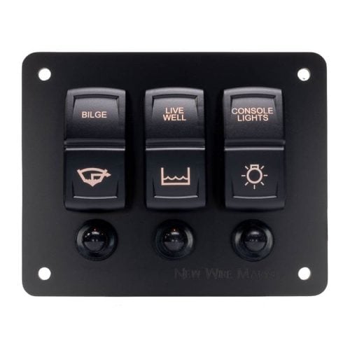 3 switch warm white backlit panel