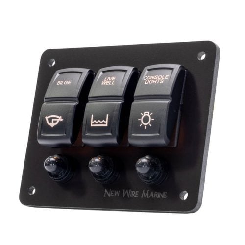 3 switch warm white backlit panel