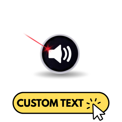 custom etched bluewater 19mm push button
