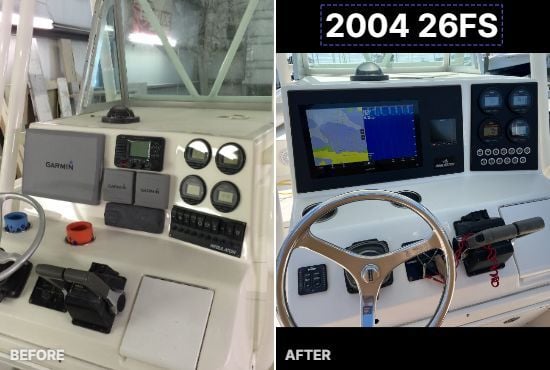 Detailed view of Regulator dash panel design and component spacing