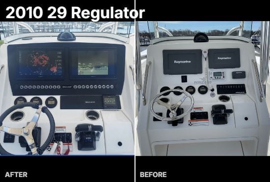 Modern Regulator helm dash panel upgrade with integrated electronics