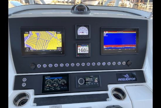Regulator dash panel replacement with clean labeling and modern layout