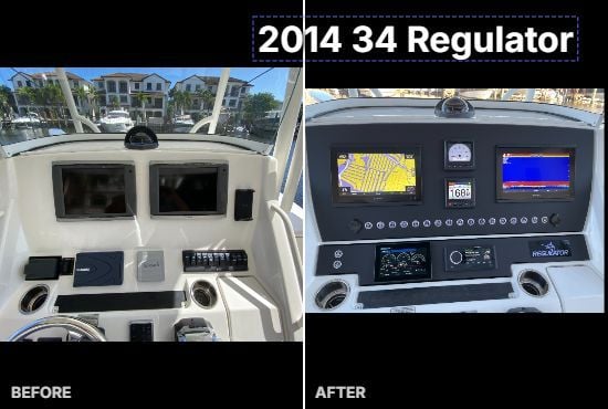 Regulator dash panel upgrade showing improved layout and switch placement