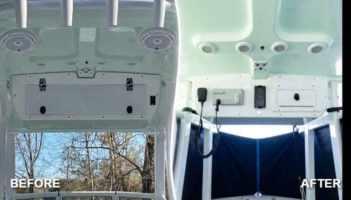 Before and after E-Box replacement on a 2014 Sea Hunt Gamefish 25