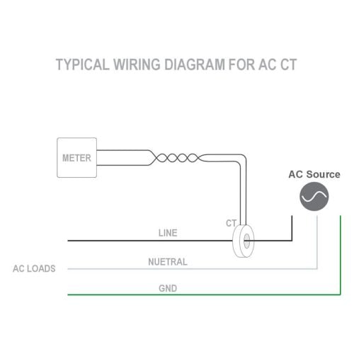AC Current Transformer Wiring Diagram, Typical, for Boat