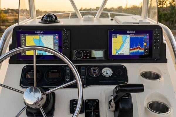 Installed dash panel upgrade on a Sea Hunt center console