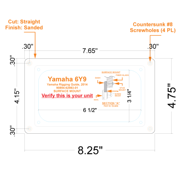 Yamaha 6Y9 Adapter Plate | 1/4