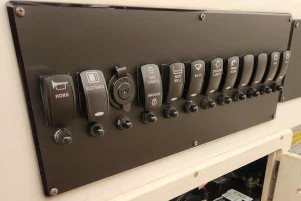 Mako 252 replacement dash panel — finished build by New Wire Marine