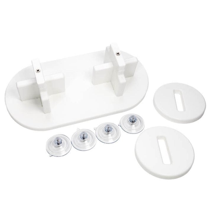 Dual Fishing Leader Spool Holder with Suction Cup Mounting System