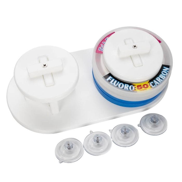 Fishing Leader Spool Holder Loaded with Fluorocarbon Leader Spools