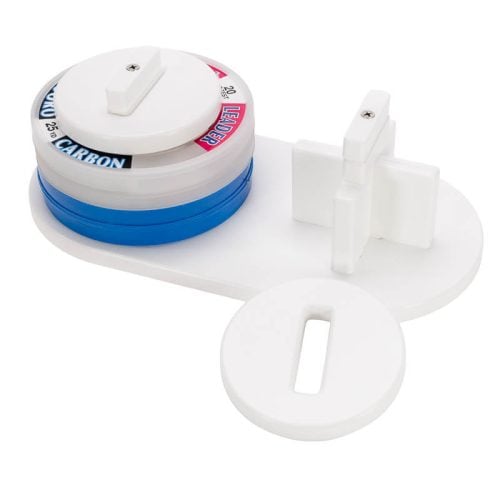 Marine HDPE Leader Spool Holder Showing Removable Spool Retainers