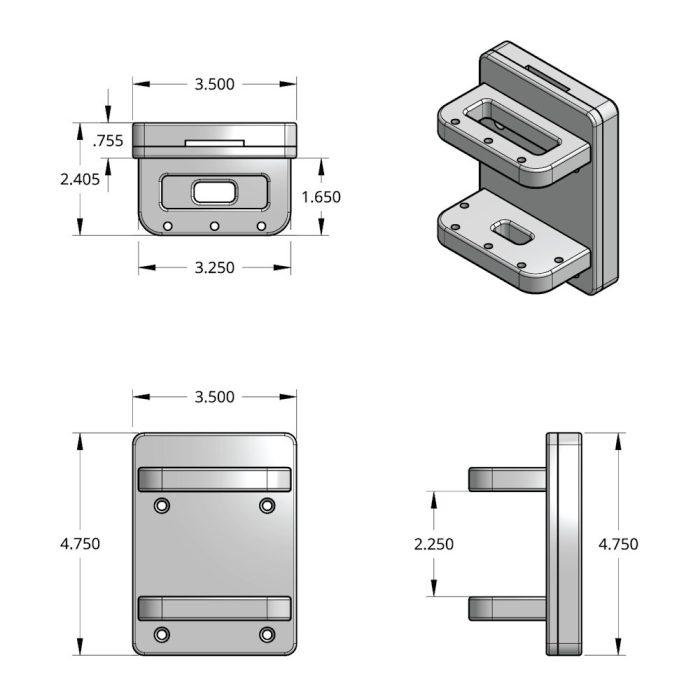 HDPE protected blade knife and pliers holder for boats