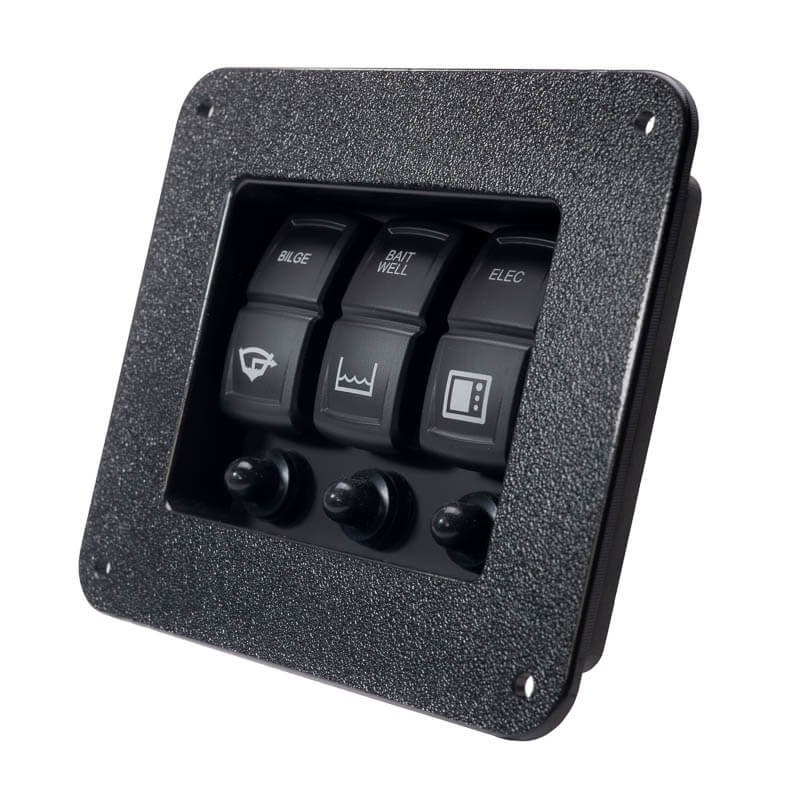 SEAready Recessed Mount Kit for 3-Switch Panel – Black