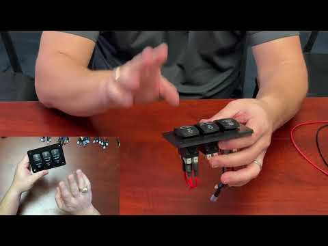 Electric trim tab switch terminals shown during the wiring video