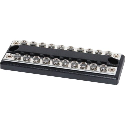 thumbnail interactive-video image 1 of Bowers 150A Negative Single Power Distribution Post Busbar - Black, UK Made 1 of 3